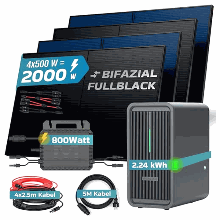 SUNNIVA 2000 W Marstek – Balkonkraftwerk mit 2.000 Wp Modulleistung