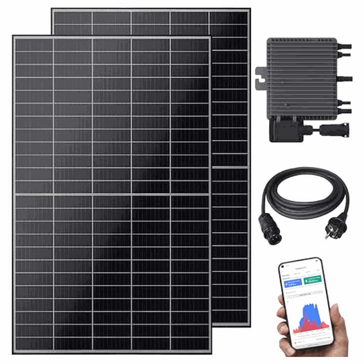 VESKA 1000 W Glas/Glas – Balkonkraftwerk mit 1000 Wp Modulleistung